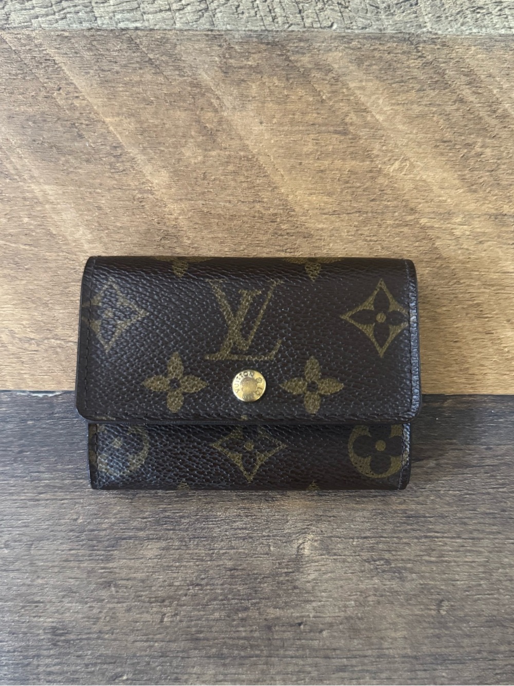 Louis Vuitton Monogram Monnaie Plat Coin Wallet Purse